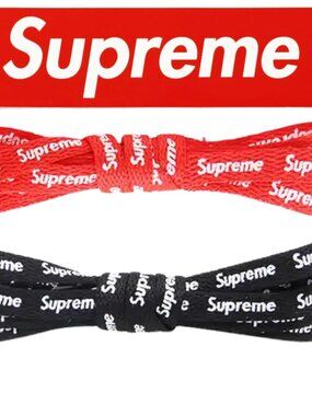 Replacement Supreme Shoe Laces Black/Red 120 140 160 CM